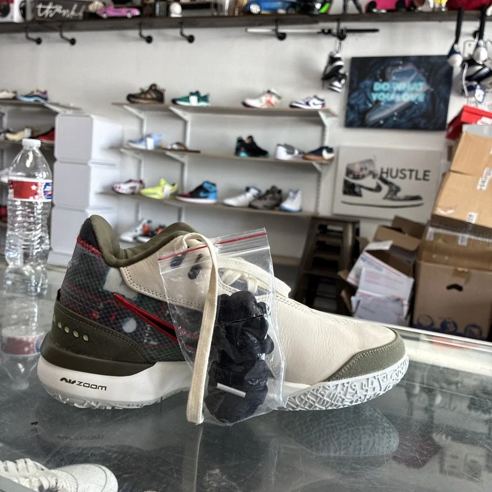 FaZe Clan × Nike LeBron NXXT Gen AMPD Light Cream Olive SZ 8 HF0715-200 No Box